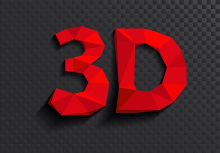 illustration of 3D word written in red colorの写真素材