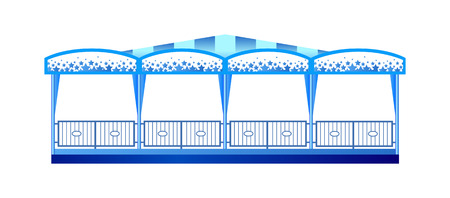Children's amusement park. Bumper Cars. Vector image.のイラスト素材