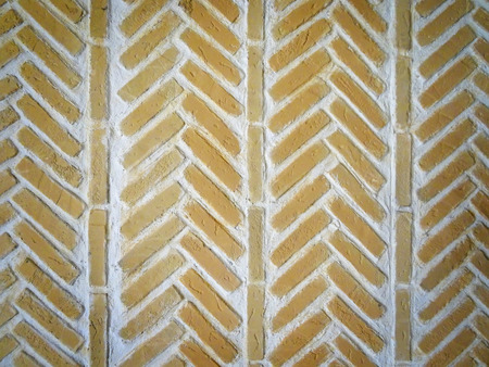 the original background of the old yellow brick wall