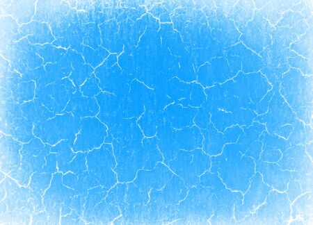Grunge concrete cement wall with crack in industrial building, Blue texture background       