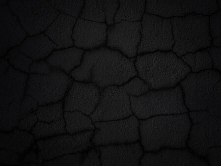 Cracked concrete texture closeup. Dark background.                                 の写真素材