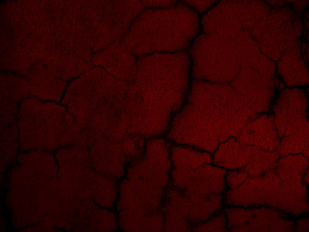 Red wall crack ground mud textured                               の写真素材