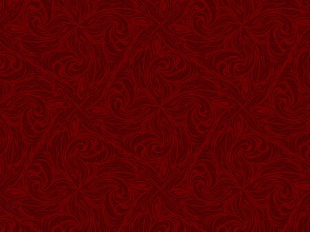 Red abstract pattern. Floral colorful background. Vintage texture.のイラスト素材