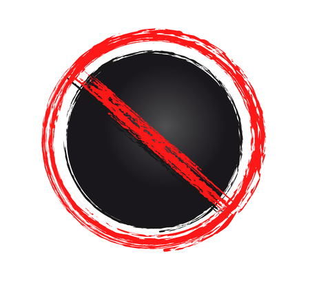 prohibitory sign, red isolated sign on white backgroundのイラスト素材