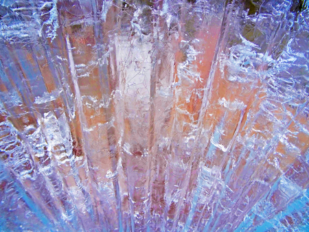 Colorful ice. Abstract ice texture. Nature background.                                   の写真素材