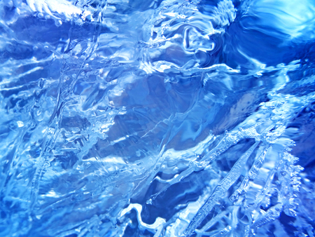 Colorful ice texture. Blue ice, arctic ice background.の写真素材