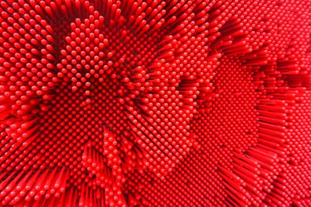 Shiny red plastic texture background, blank red fabric pattern background