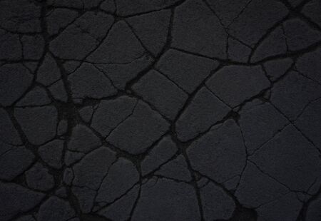 Stone Black background, crack texture . Blank for design                               の写真素材