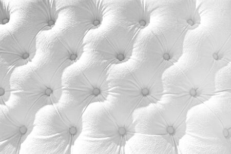 White genuine leather Sofa Texture Backgroundの写真素材