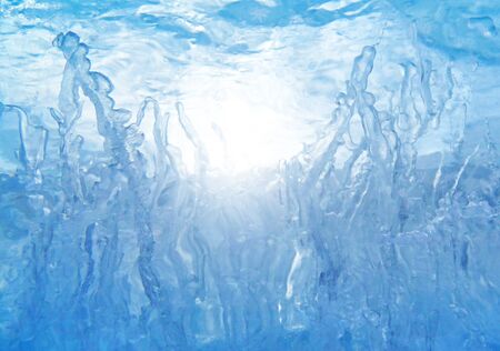 Abstract ice texture. Blue ice, arctic ice background.                                