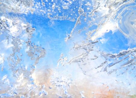 Abstract ice texture. Blue ice, arctic ice background.