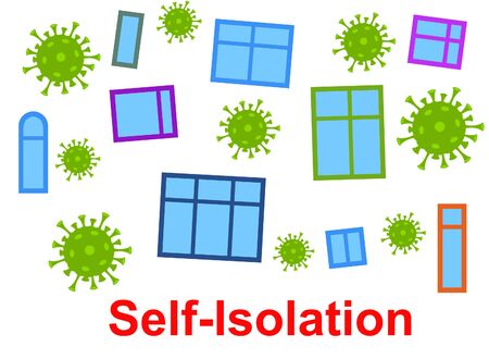 Quarantin, self-isolation. The spread of the virus around the globe. COVID-19 pandemicの写真素材