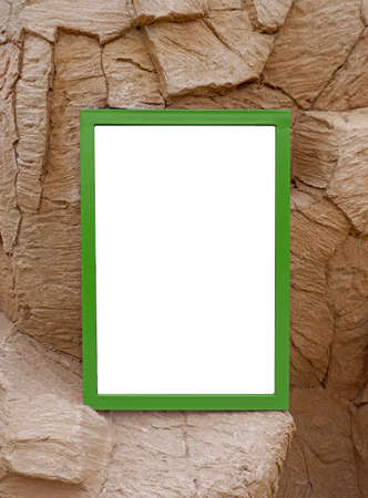 White blank sign board in the green park