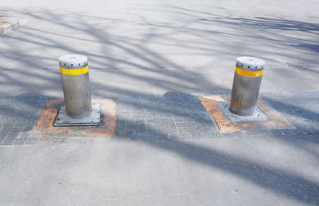 raisable road blockers for preventing of cars enter