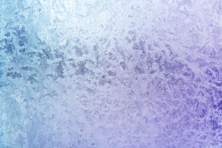 Frost ice patterns on winter window glass