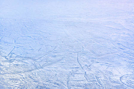 texture of the surface of the ice rink in the parkの写真素材