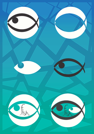 logo,fish,design,background,illustration,vector のイラスト素材
