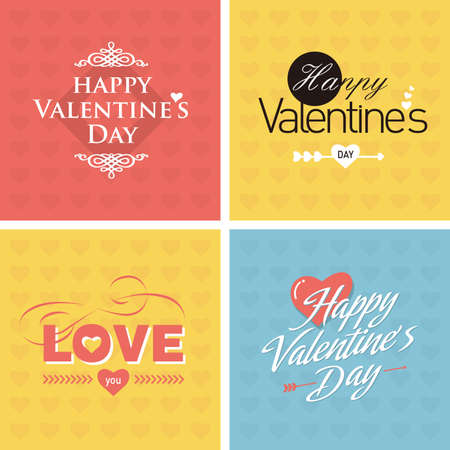 Happy valentines day. Love type.のイラスト素材