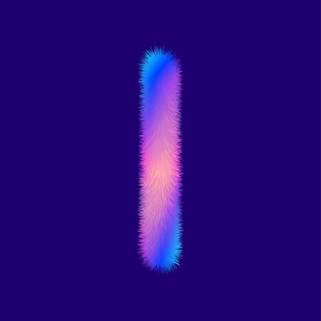 colorful fluffy number 1の写真素材