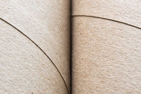two brown paper tube roll texture, selective focus.の写真素材