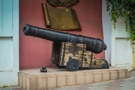 The cannon of the Crimean War in Odessaのeditorial素材