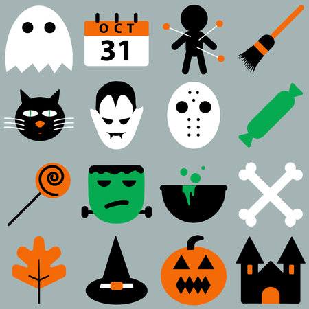 Set of halloween objects.のイラスト素材