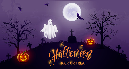 Halloween background, pumpkin. Greeting card for party and sale. Autumn holidays. Vector illustration EPS10.のイラスト素材