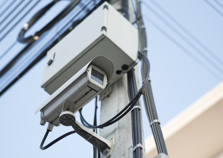 Focus on a closed-circuit television (CCTV).の写真素材
