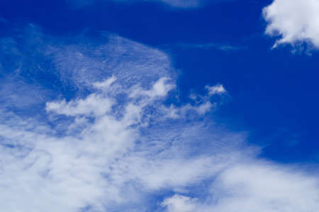 The beautiful blue sky and white clouds for backgroundの写真素材