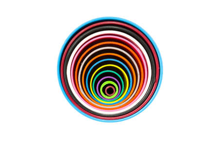 colour pvc isolated on a white backgroundの写真素材