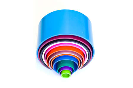 different size of PVC isolated on a white backgroundの写真素材
