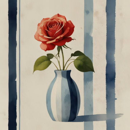 Illustration of heart shaped balloons with little boy flying in the airの素材