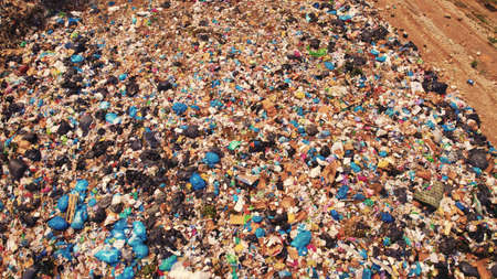 Plastic waste concept. People struggling with the problem of micro plastics. What about recycling. High quality photoの写真素材