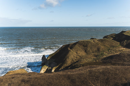 beautiful view of the North Sea from Flamborough Head, East Yorkshire, United Kingdom. High quality photoの写真素材