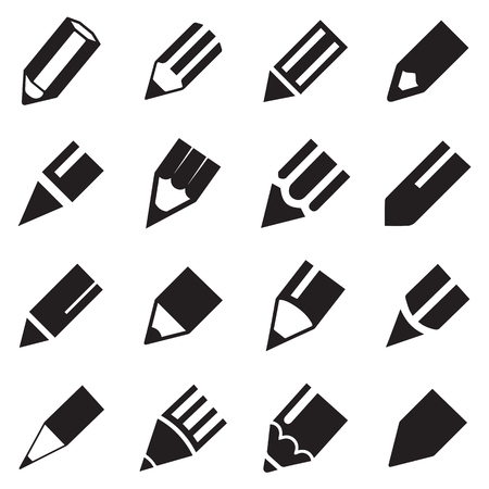 Head Pencil Icon Perfect Blackのイラスト素材