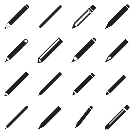 Long Pencil Icon Perfect Blackのイラスト素材