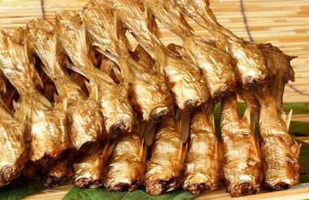 Smoked Fish from Thailand Riverの写真素材