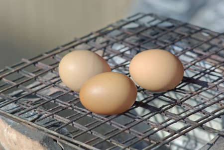 broiled eggsの写真素材