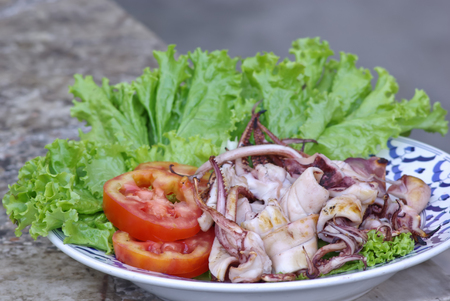 charcoal broiled squidの写真素材