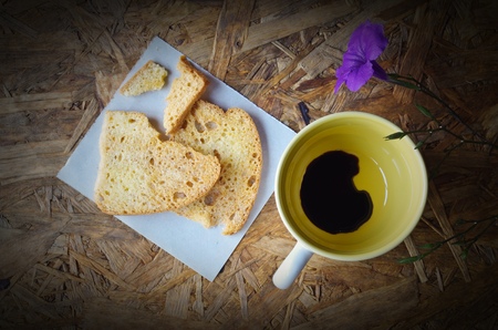 black coffee in morningの写真素材