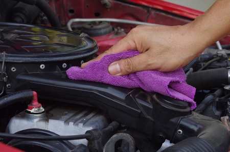 to wipe engine roomの写真素材