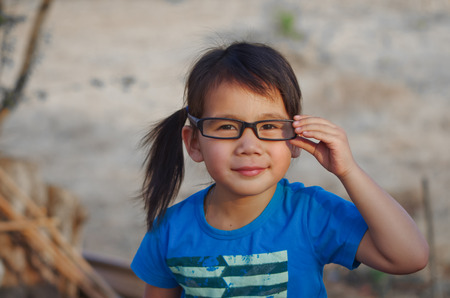 eyeglasses for girlsの写真素材
