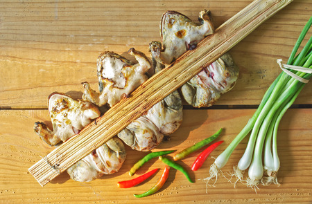 grilled frogsの写真素材