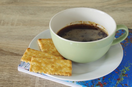 black coffee and butterの写真素材