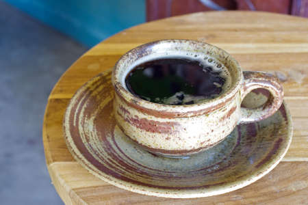 coffee in vintage cupの写真素材