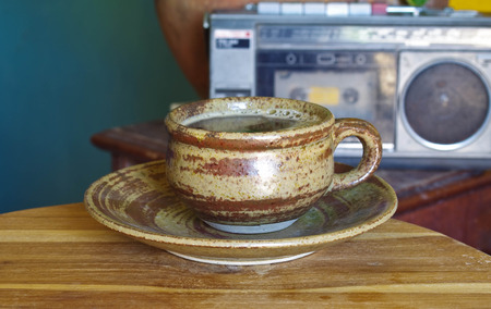 coffee in retro shopの写真素材