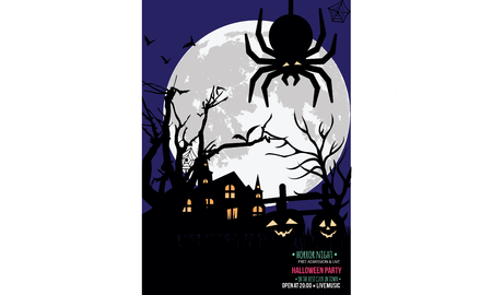Best Halloween night party  invitation vector backgroundのイラスト素材