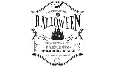 Best Halloween night party  invitation vector backgroundのイラスト素材
