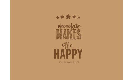 chocolate makes me happy vector illustrationのイラスト素材