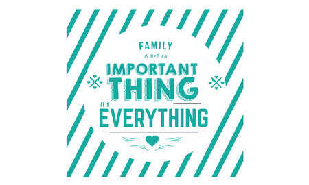 family is not an important thing, it's everything vector illustrationのイラスト素材